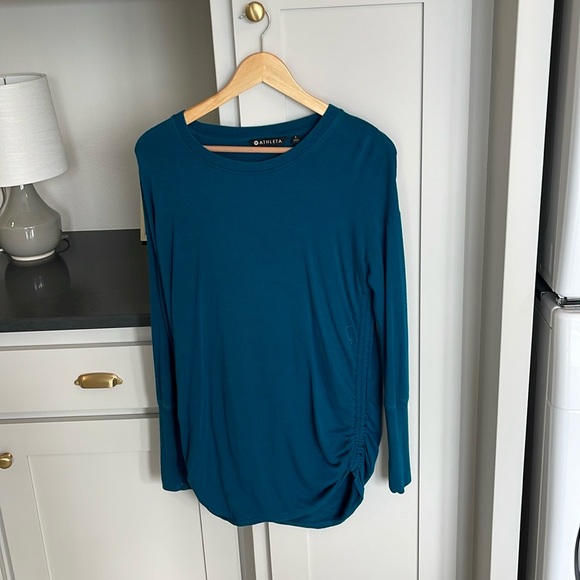Athleta Tops - Athleta long sleeve teal shirt size S